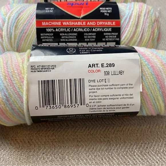 RED HEART•Sport Yarn•bundle of 3 Vintage - Picture 3 of 6